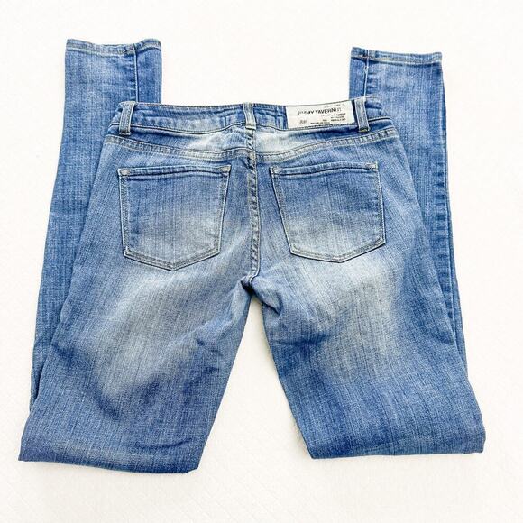Jimmy Taverniti Distressed Skinny Jeans Anti Exposure Size 27 - Picture 8 of 9